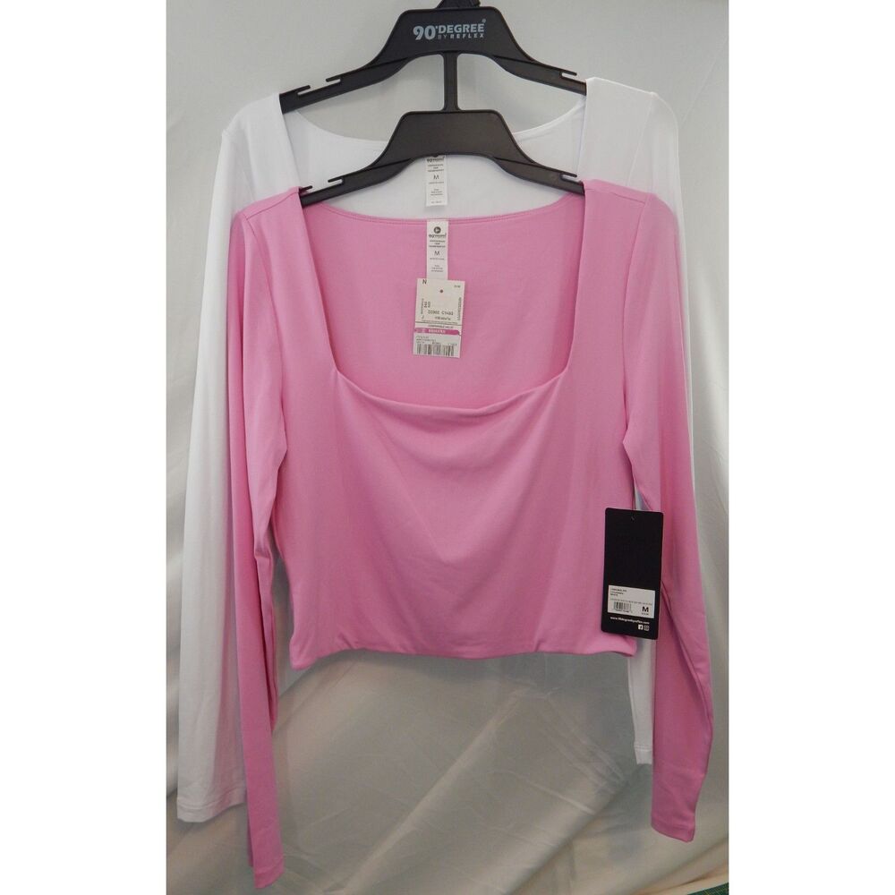 90 Degree by Reflex M/10MS Active Top Pair Contour Olivia Crop Square Neck 72.00